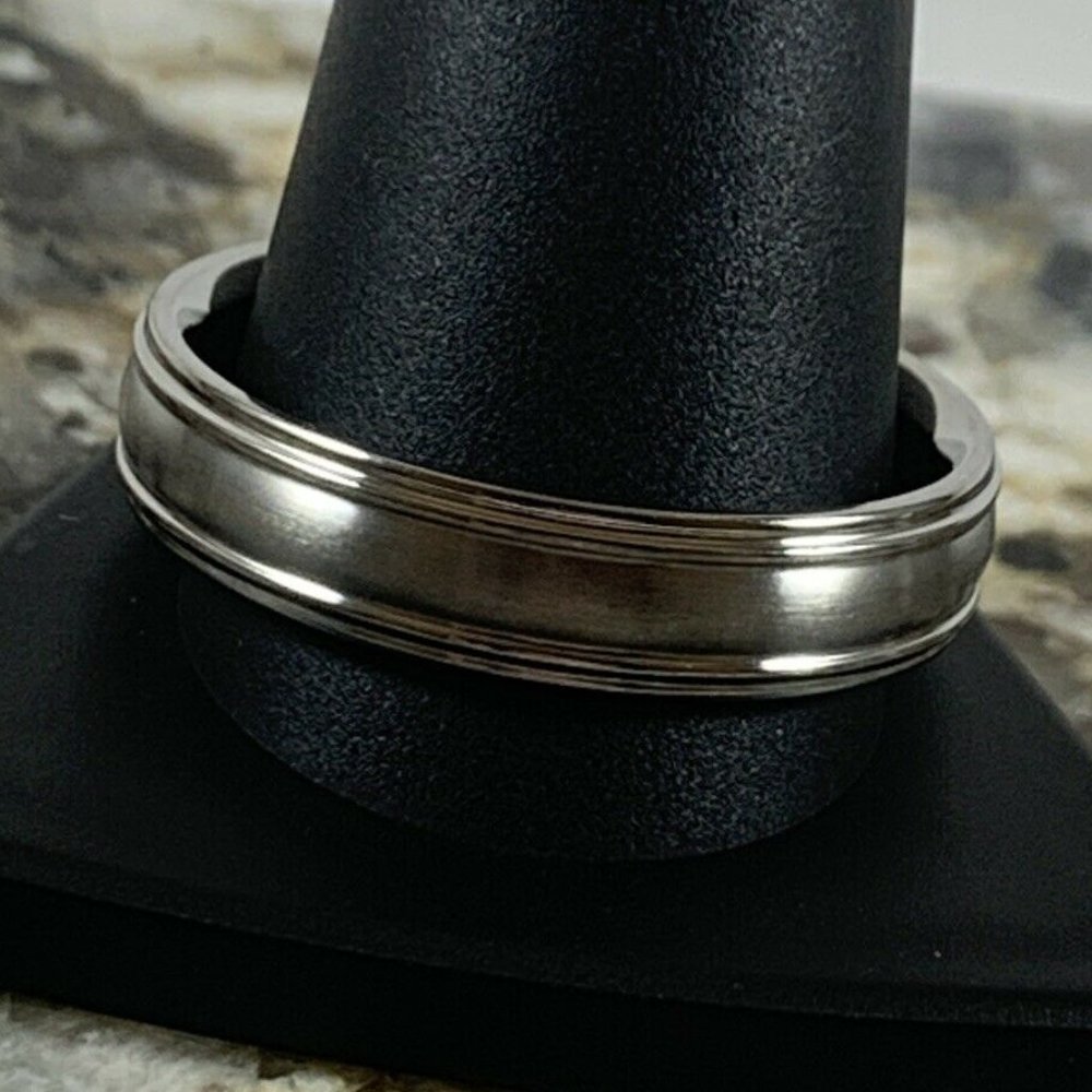 8mm Polished Tungsten Domed Ring Sz 14.5